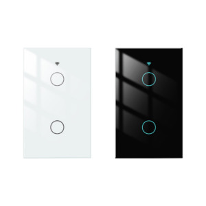 Interruptor Doble WiFi Touch Blanco/Negro MOES