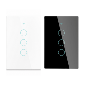Interruptor Triple WiFi Touch Blanco/Negro MOES