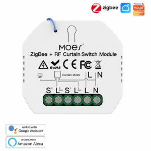 Módulo Inteligente para Cortinas Zigbee + RF 433 MHz MOES ZRM-108