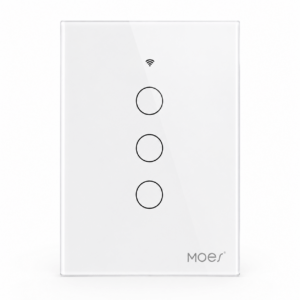 Interruptor Inteligente Zigbee Touch MOES de 3 Canales