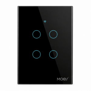 Interruptor Inteligente Zigbee Touch MOES de 4 Canales