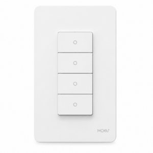 Interruptor Inteligente Zigbee Push MOES de 4 Canales