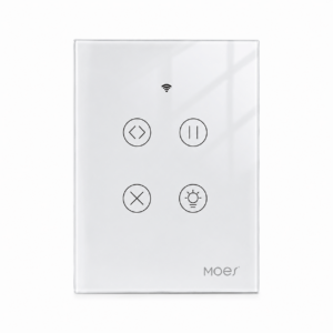 Interruptor Inteligente WiFi + RF para Cortinas MOES de 2 Canales